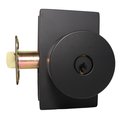 Emtek Round Knob 2-3/8 in Backset w/Radius Latch Strike Keyed Entry for 1-1/4 in to 2-1/16 in Door 5123ROUUS19.RLS